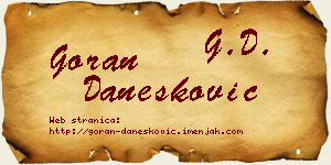 Goran Danesković vizit kartica